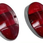Pirate Mfg Red Tail Light Lenses for Volkswagen Type-1 Bug 1962-1967-0