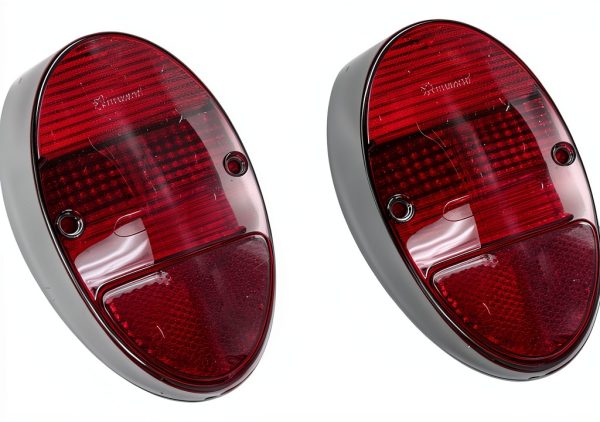 Pirate Mfg Red Tail Light Lenses for Volkswagen Type-1 Bug 1962-1967-0