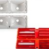 STILEALUS Red ABS Tail Lamp Lens & Housing Set for 1975-1979 Chevy II-1