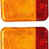 Sootim Red/Amber Lens Waterproof Rear Lights for Tractor-2