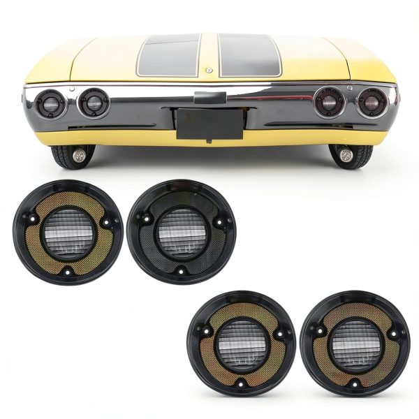 VYNTRAL Rear Tail Light Backup Lens for 1972 Malibu SS Smoked Black-0