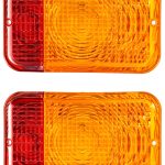 Sootim Red/Amber Lens Waterproof Rear Lights for Tractor-0