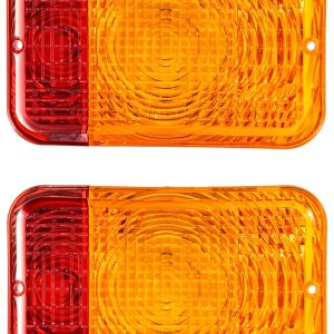 Sootim Red/Amber Lens Waterproof Rear Lights for Tractor-0