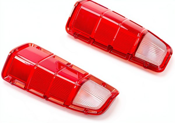 ECOTRIC Red and White Plastic Rear Tail Light Lens for 1972-1980 Dodge-4