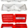 STILEALUS Red ABS Tail Lamp Lens & Housing Set for 1975-1979 Chevy II-4