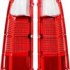 ECOTRIC Red and White Plastic Rear Tail Light Lens for 1972-1980 Dodge-2