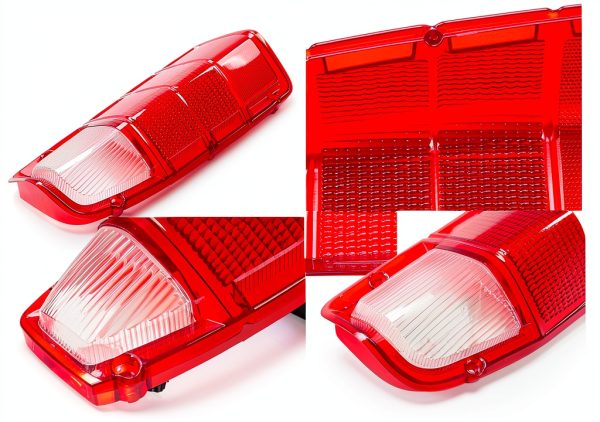 ECOTRIC Red and White Plastic Rear Tail Light Lens for 1972-1980 Dodge-1