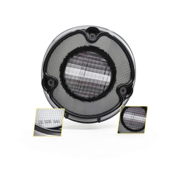 VYNTRAL Rear Tail Light Backup Lens for 1972 Malibu SS Smoked Black-3