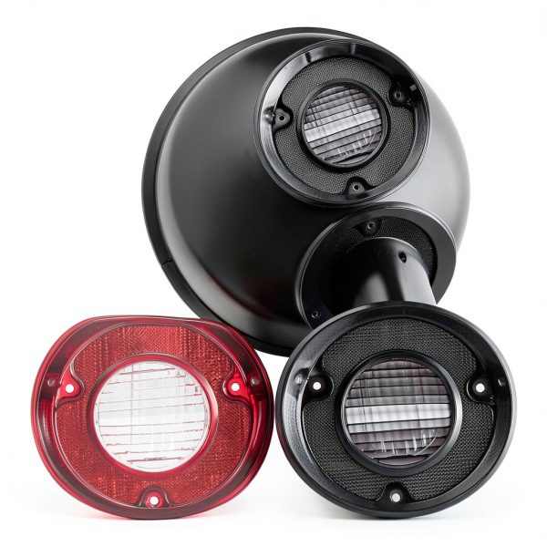 VYNTRAL Rear Tail Light Backup Lens for 1972 Malibu SS Smoked Black-1