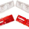 STILEALUS Red ABS Tail Lamp Lens & Housing Set for 1975-1979 Chevy II-6