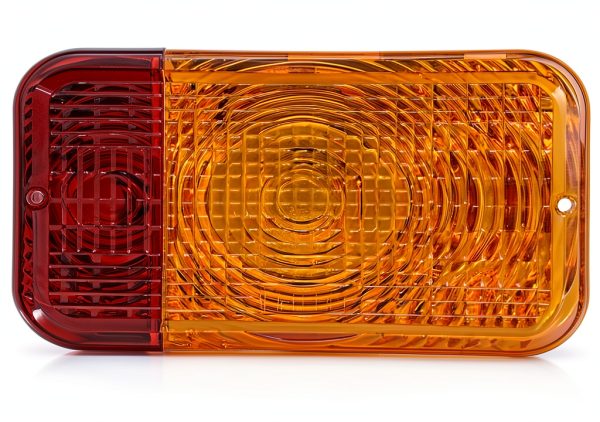 Sootim Red/Amber Lens Waterproof Rear Lights for Tractor-3