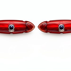 Pirate Mfg 1951 Red Tail Light Lens with Blue Dot Waterproof Plastic-0