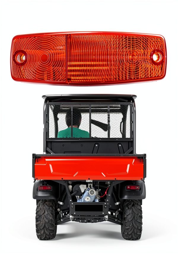 JUQAFY Red UTV Rear Light Lens for Kubota RTV Series K7561-62730-1