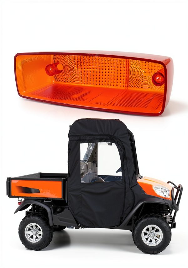 JUQAFY Red UTV Rear Light Lens for Kubota RTV Series K7561-62730-3