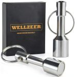 Keychain Magnet WELLZEER D12mm Silver Earth Test Magnet for Jewelry-0