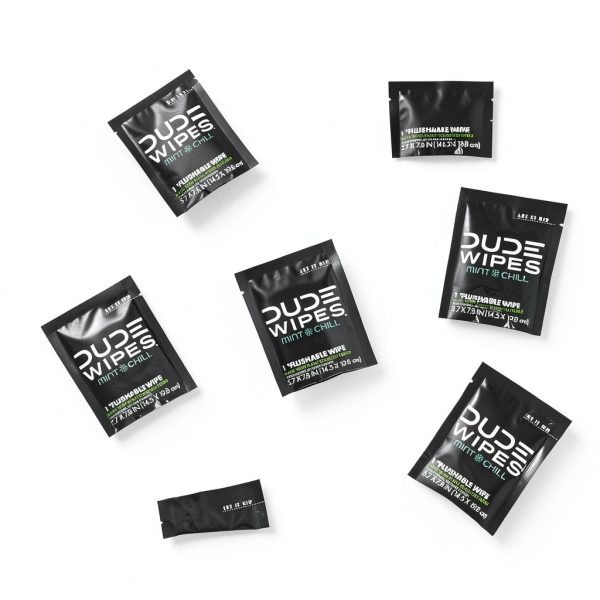 DUDE Wipes On-The-Go Flushable Wipes Mint Chill Extra-Large 30 Count-3